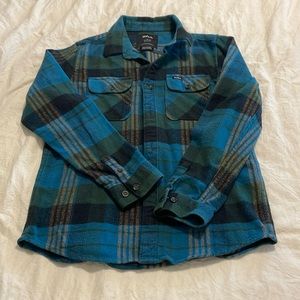 Boys RVCA flannel shirt size Lg